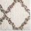 (C162) Windsor White Quatrefoil Shag Area Rug, 8x10