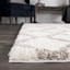 (C162) Windsor White Quatrefoil Shag Area Rug, 8x10