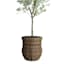 Providence Tulip Shaped Woven Plicker Outdoor Planter, Large
