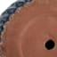 Blue Ribbed Round Outdoor Clay Planter, Medium