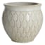 Providence White Glazed Barbed Wire Outdoor Planter, Large