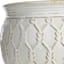 Providence White Glazed Barbed Wire Outdoor Planter, Large
