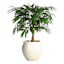 Providence White Glazed Barbed Wire Outdoor Planter, Large