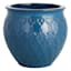 Providence Blue Glazed Barbed Wire Outdoor Planter, Large