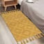 Yellow High-Low Diamond Handwoven Accent Rug, 27x45