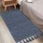Navy Blue High-Low Diamond Handwoven Accent Rug, 2x4