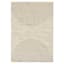 (A493) Crosby St. Ivory Half Moon Design Tufted Area Rug, 8x10
