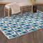 (E503) Sunny Club Blue Pinwheel Primo Outdoor Area Rug, 8x10