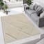 (A514) Found & Fable Ivory Diamond Patterned Wool Area Rug, 8x10