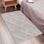 (A514) Found & Fable Ivory Diamond Patterned Wool Accent Rug, 27x45