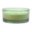 3-Wick Green Glass Citronella Candle, 20oz