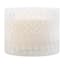 2-Wick White Textured Glass Citronella Candle, 12oz