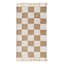 (B871) Honeybloom Brown & Natural Checkered Jute Accent Rug, 2x4