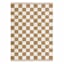 (B871) Honeybloom Brown & Natural Checkered Jute Area Rug, 5x7