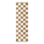 (B871) Honeybloom Brown & Natural Checkered Jute Runner, 2x7