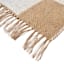 (B871) Honeybloom Brown & Natural Checkered Jute Runner, 2x7