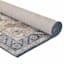 (B876) Dove Ivory & Blue Medallion Washable Accent Rug, 3x5
