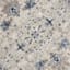 (B876) Dove Ivory & Blue Medallion Washable Accent Rug, 3x5