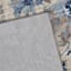 (B876) Dove Ivory & Blue Medallion Washable Area Rug, 8x10