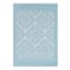 Light Blue Diamond Design Plastic Outdoor Area Rug, 5x7