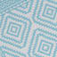 Light Blue Diamond Design Plastic Outdoor Area Rug, 5x7