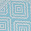 Light Blue Diamond Design Plastic Outdoor Area Rug, 5x7