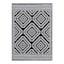 Black Diamond Design Plastic Outdoor Area Rug, 5x7