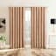 Sun Zero Quinn Apricot Back Tab Extreme Blackout Single Curtain Panel, 84"