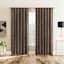 Sun Zero Quinn Brown Back Tab Extreme Blackout Single Curtain Panel, 84"