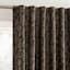 Sun Zero Quinn Brown Back Tab Extreme Blackout Single Curtain Panel, 84"
