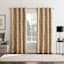 Sun Zero Denmark Gold Extreme Blackout Grommet Single Curtain Panel, 84"