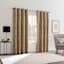 Sun Zero Denmark Gold Extreme Blackout Grommet Single Curtain Panel, 84"