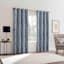 Sun Zero Denmark Blue Extreme Blackout Grommet Single Curtain Panel, 84"
