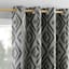 Sun Zero Charcoal Extreme Blackout Grommet Curtain Panel, 84"