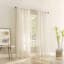 Ayanna Natural Sheer Rod Pocket Single Curtain Panel, 84"