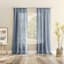 Ayanna Denim Sheer Rod Pocket Single Curtain Panel, 84"