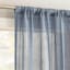 Ayanna Denim Sheer Rod Pocket Single Curtain Panel, 84"