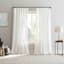 Lathan White Sheer Ring Top Single Curtain Panel, 84"