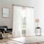 Lathan White Sheer Ring Top Single Curtain Panel, 84"