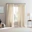 Lathan Taupe Sheer Ring Top Single Curtain Panel, 84"