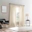 Lathan Taupe Sheer Ring Top Single Curtain Panel, 84"