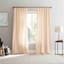 Lathan Apricot Sheer Ring Top Single Curtain Panel, 84"