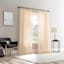 Lathan Apricot Sheer Ring Top Single Curtain Panel, 84"