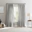 Lathan Grey Sheer Ring Top Single Curtain Panel, 84"