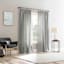 Lathan Grey Sheer Ring Top Single Curtain Panel, 84"