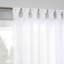 Harrison White Sheer Tab Loop Curtain Panel, 84"