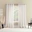 Nordic Black Sheer Grommet Single Curtain Panel, 84"