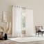 Nordic Black Sheer Grommet Single Curtain Panel, 84"