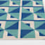 (E503) Sunny Club Blue Pinwheel Primo Outdoor Area Rug, 5x7