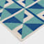 (E503) Sunny Club Blue Pinwheel Primo Outdoor Area Rug, 5x7